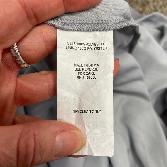 NWT Birdy Grey Gwennie Formal Bridesmaid Dress in Chiffon Silver Curve 3X - Picture 6 of 11